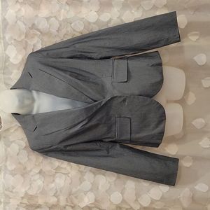 New York & Company, black and white 2-button Pinstripe Blazer, Size 6